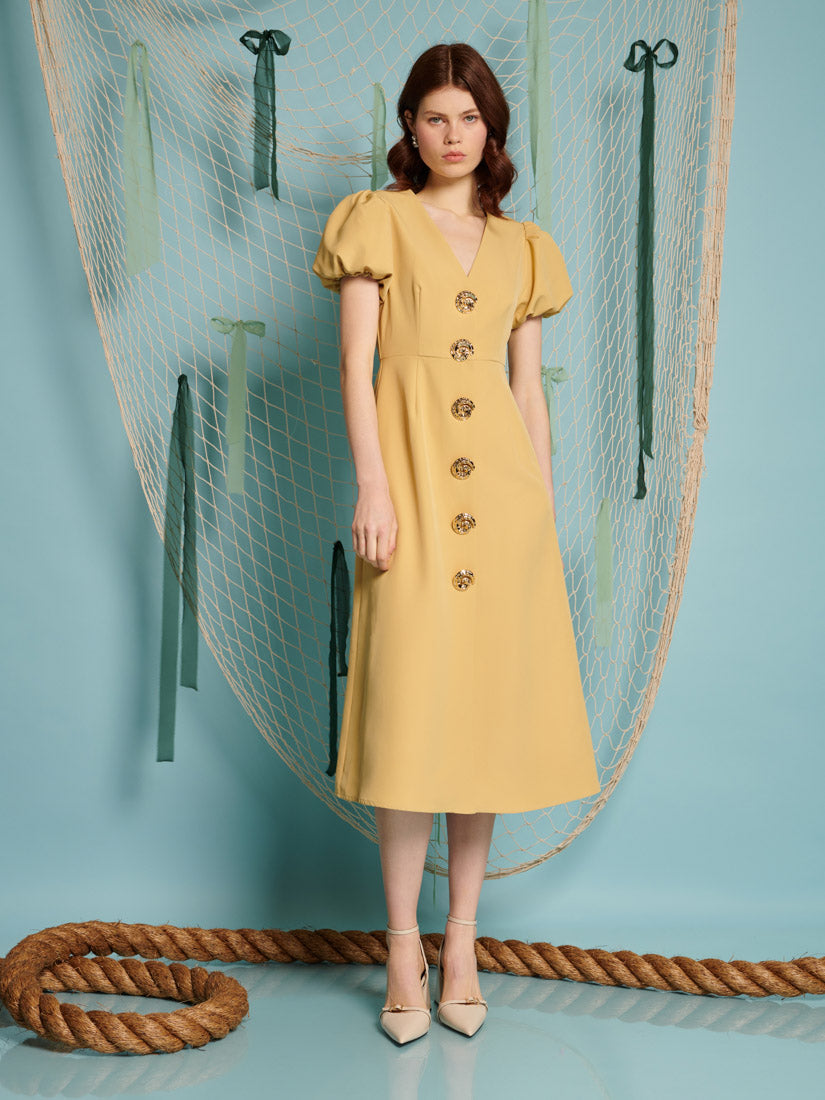 Sandy Swirl Midi Dress