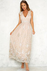 Glitter Trail Maxi Dress Bronze