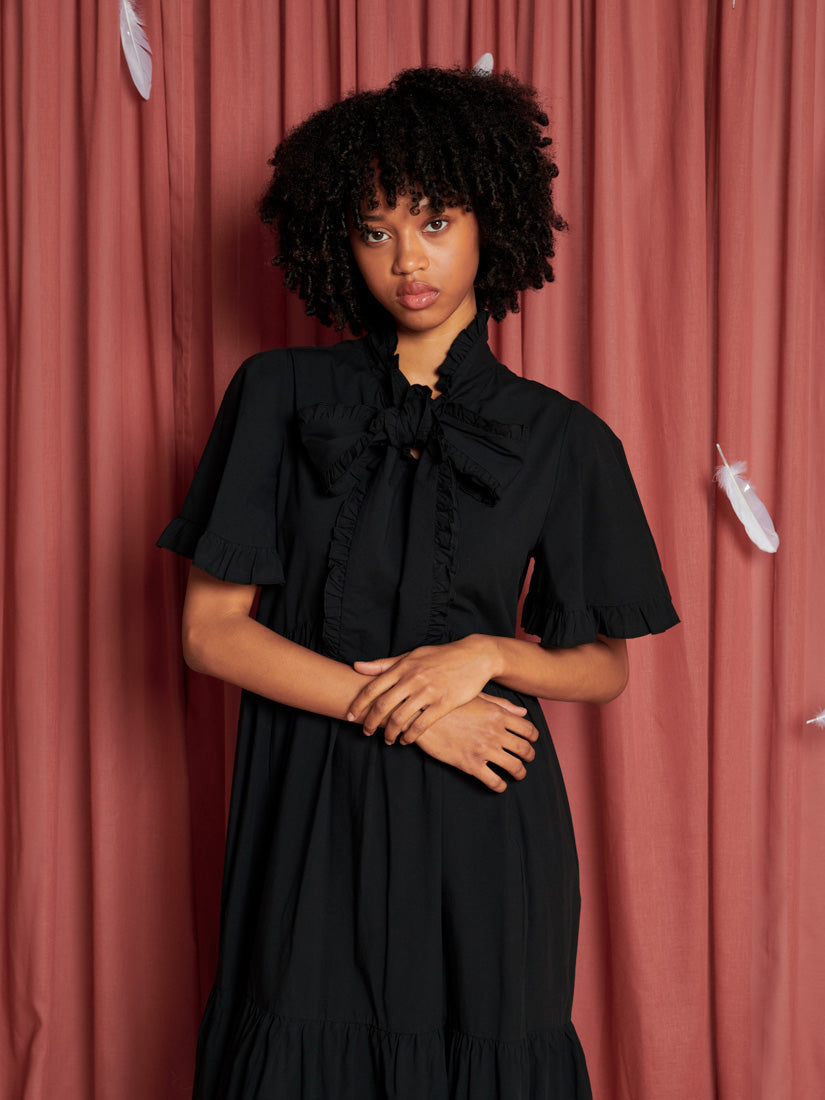 Heron Bow Midi Dress